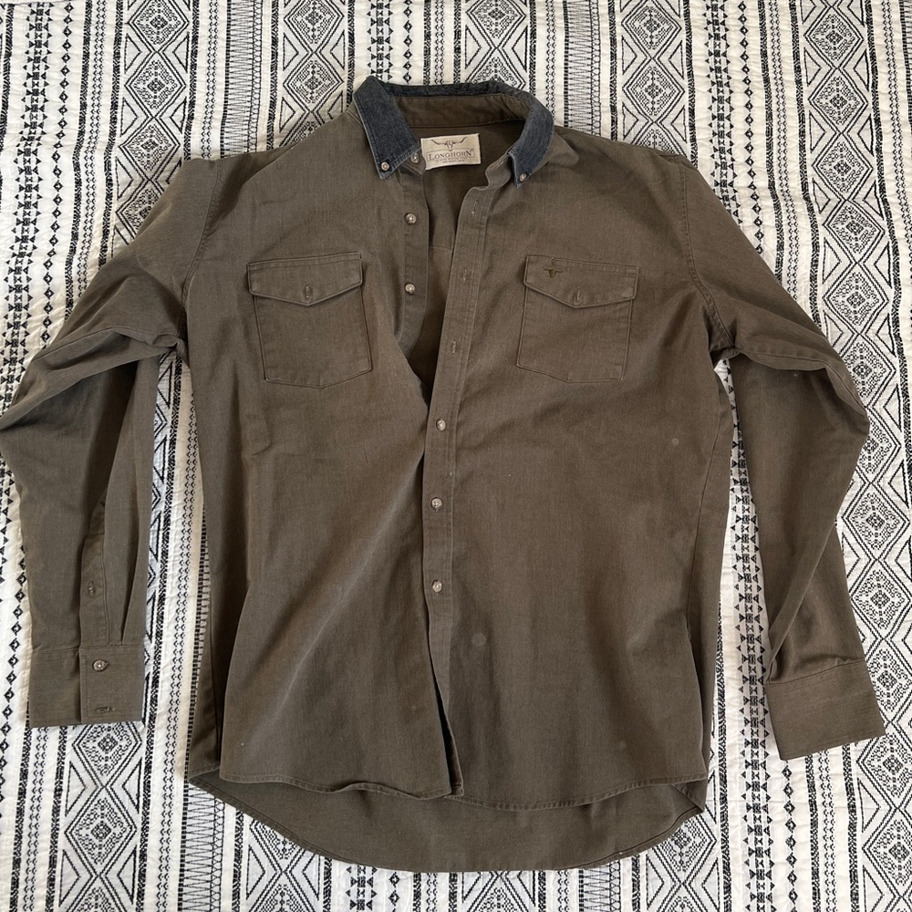 VTG Longhorn By Niver Western Wear Shirt